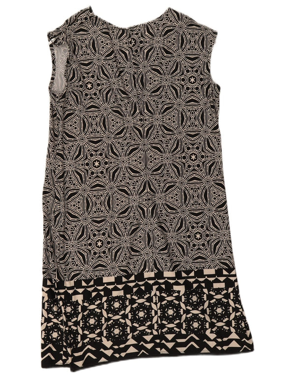 Ärmelloses Etuikleid für Damen von Wallis, UK 12, Mittelschwarz, geometrisch, Polyester