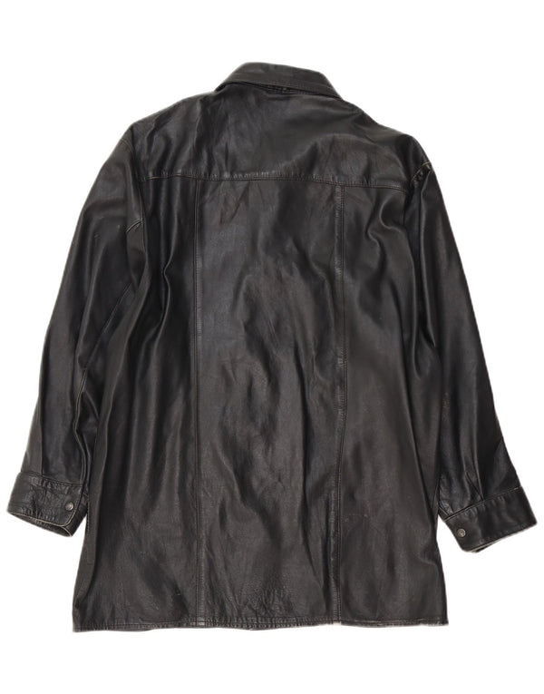 Vintage Herren Lederjacke UK 38 Medium Schwarz
