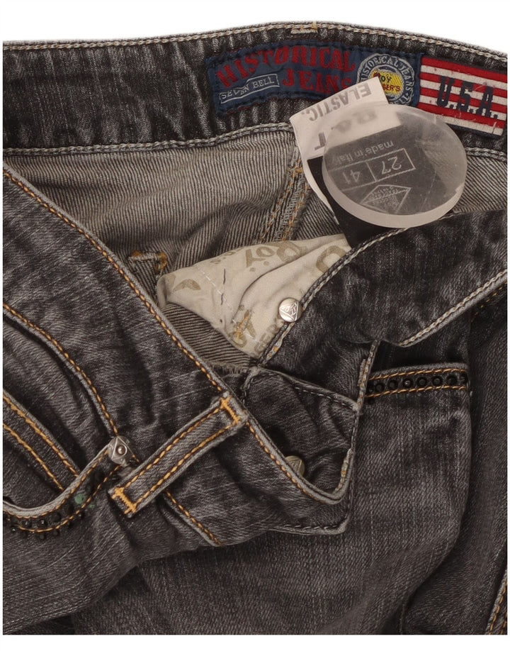 Roy Rogers Damen Slim Jeans W27 L33 Graue Baumwolle