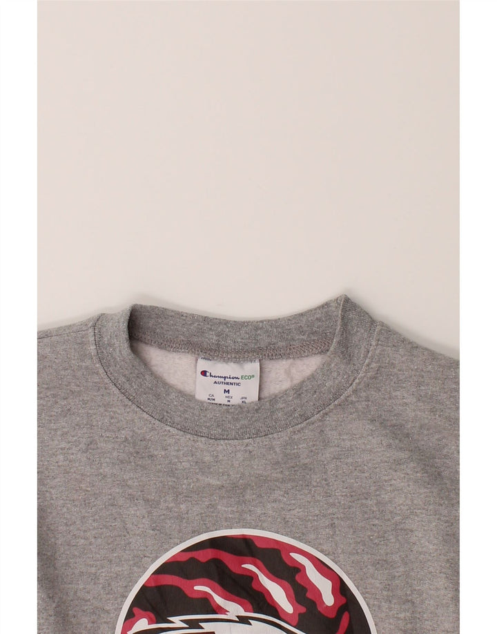 CHAMPION Mens Graphic Sweatshirt Jumper Medium Grey Vintage Champion and Second-Hand Champion from Messina Hembry 
