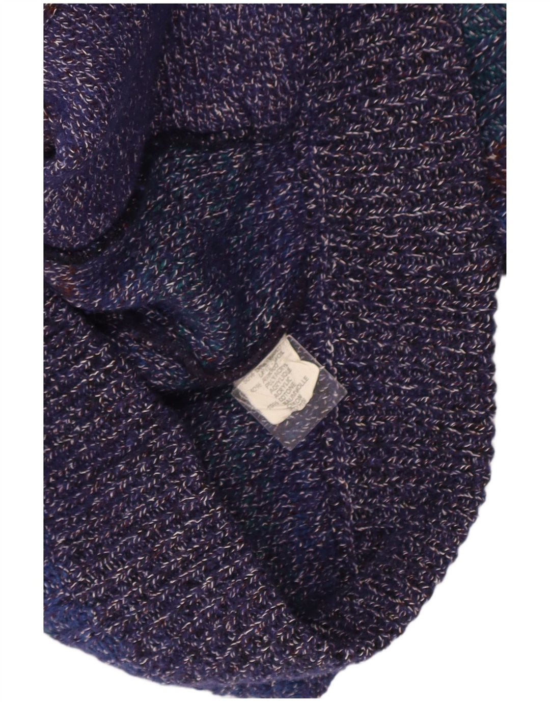 Vintage Herren Cardigan Pullover IT 52 Große mehrfarbig gefleckte Wolle