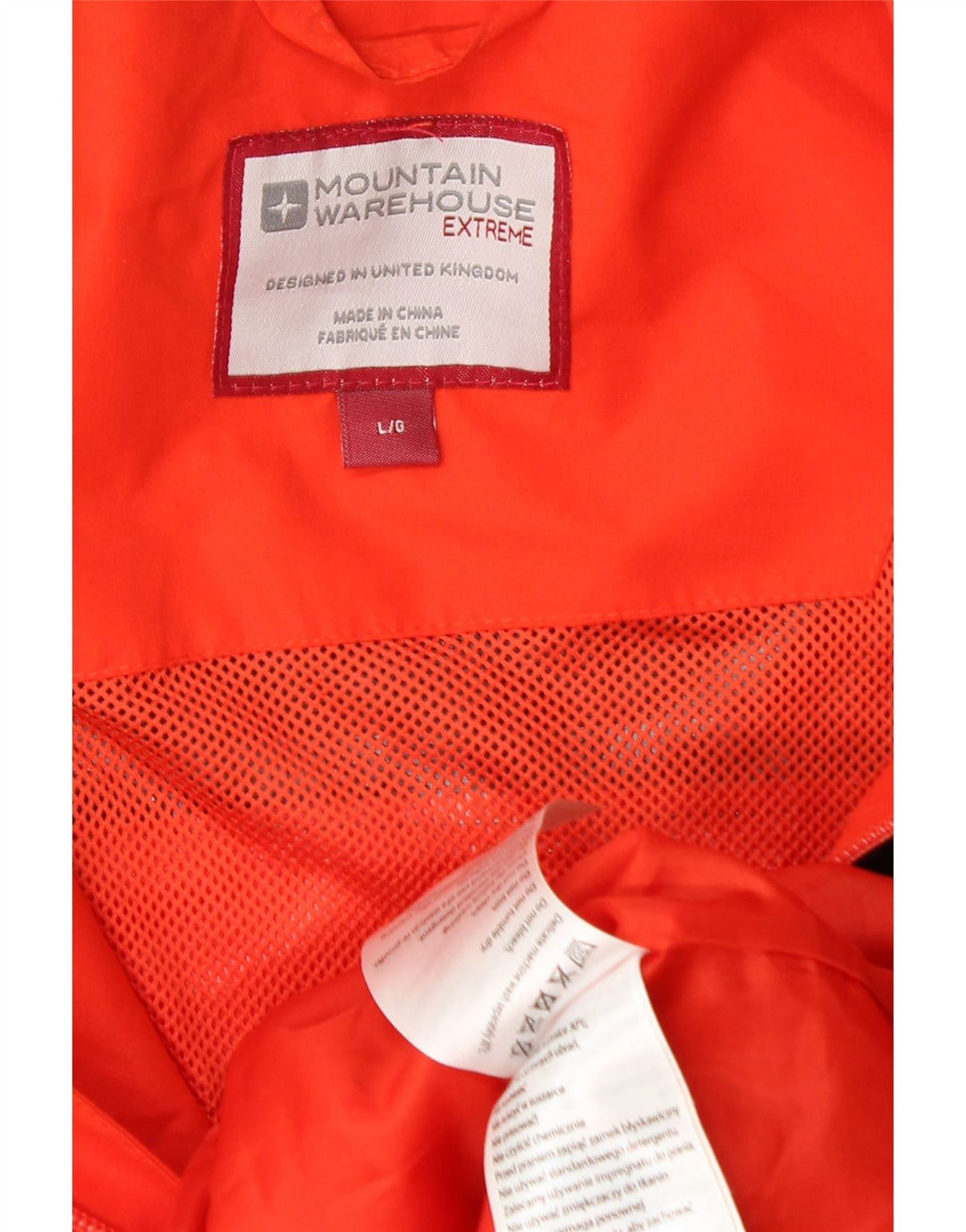 MOUNTAIN WAREHOUSE Herren-Regenjacke mit Kapuze, UK 40, Größe L, Orange, Farbblock