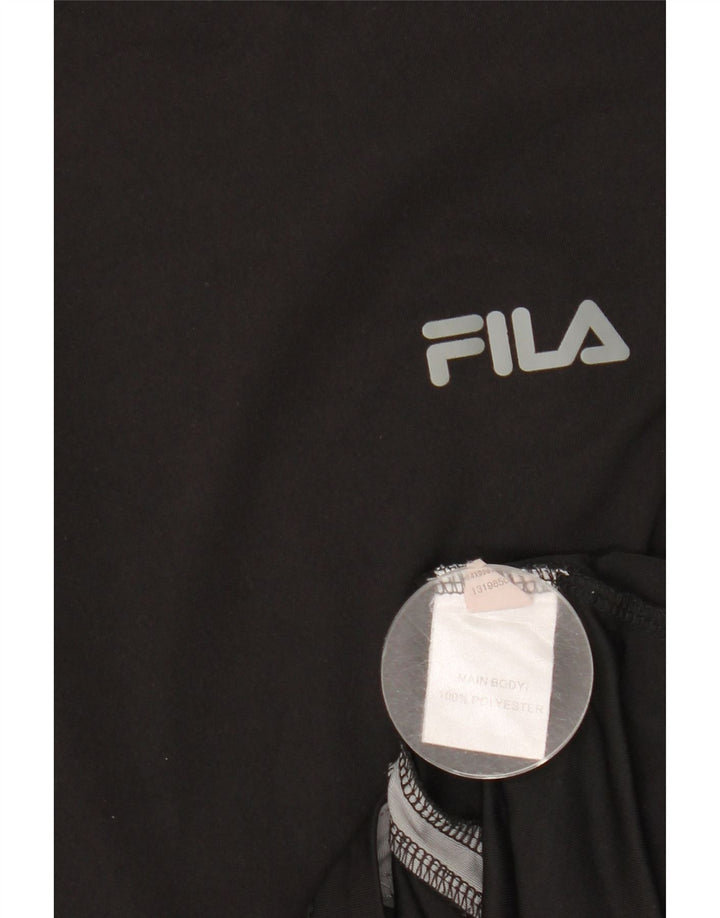FILA Herren T-Shirt Top Medium Schwarz Colourblock Polyester