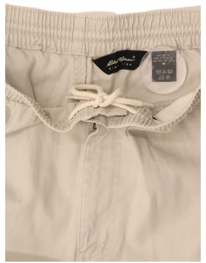 EDDIE BAUER Mens Straight Chino Trousers Medium W32 L28 Off White Cotton