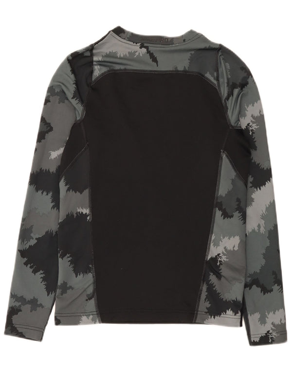Nike Jungen Fitted Graphic Top Langarm 13–14 Jahre XL Schwarz Camouflage