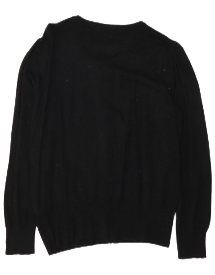 Marks & Spencer Damen-Cardigan-Pullover UK 12 Mittelschwarze Viskose