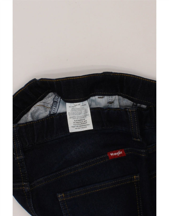 WRANGLER Boys Regular Denim Shorts 13-14 Years W32  Navy Blue Cotton Vintage Wrangler and Second-Hand Wrangler from Messina Hembry 