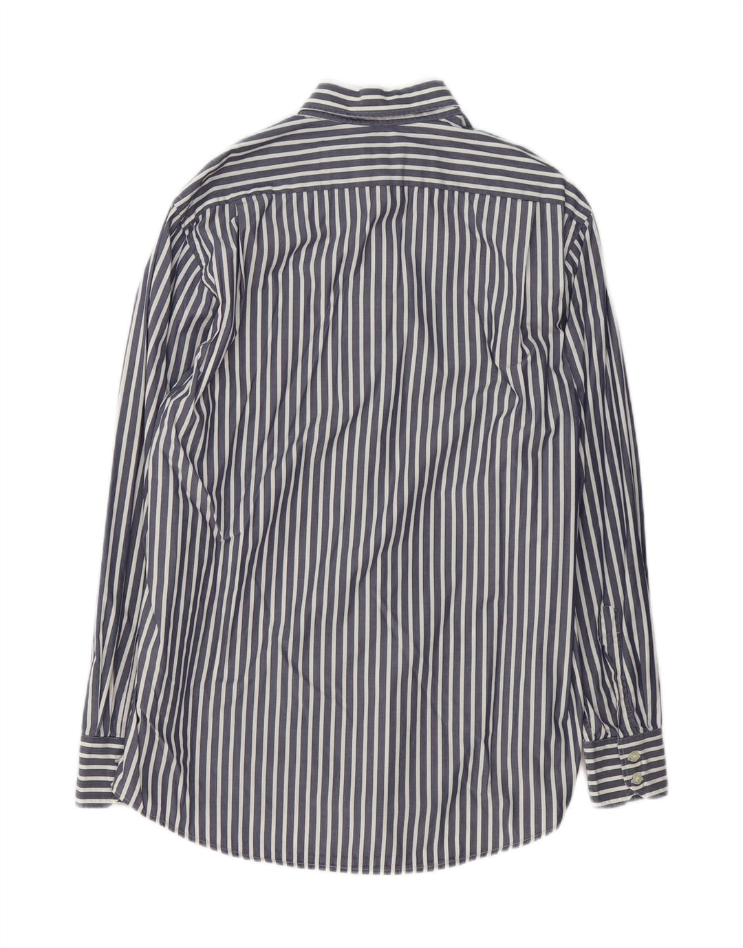 Lacoste Herrenhemd Größe 41 Mittelmarineblaue Nadelstreifen-Baumwolle