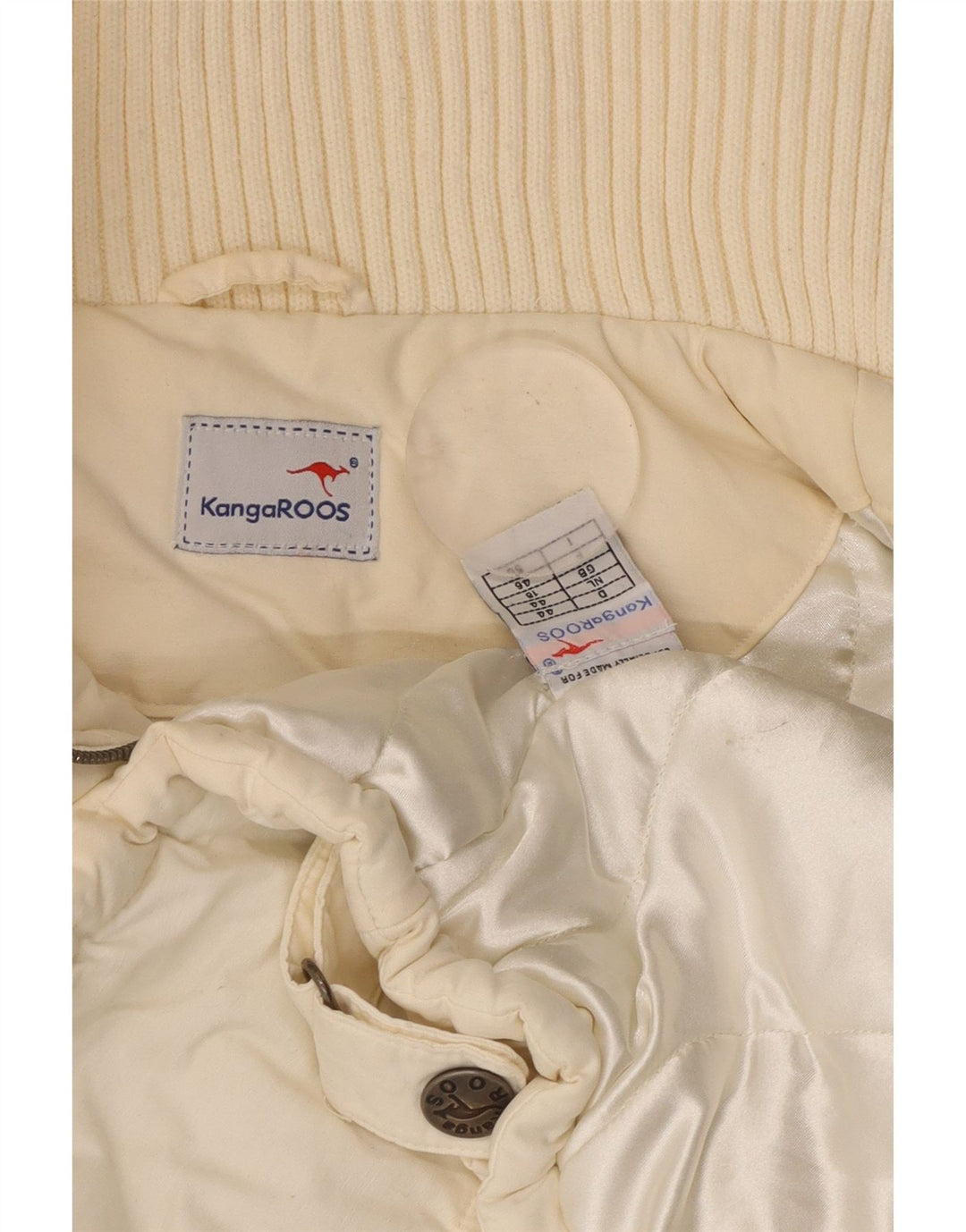 KANGAROOS Damen Wattierte Jacke UK 18 XL Weiße Baumwolle