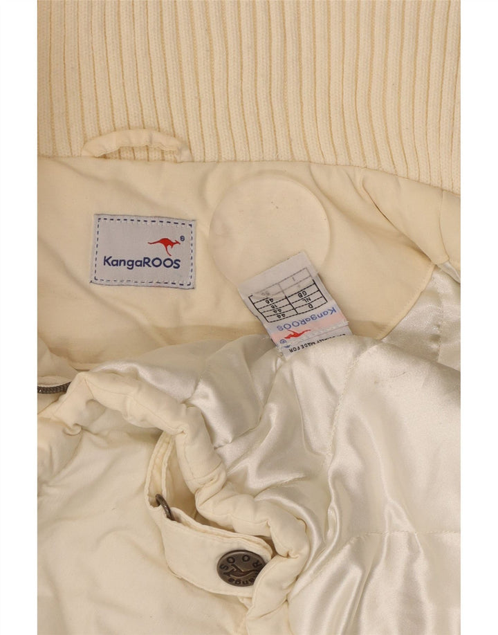 KANGAROOS Damen Wattierte Jacke UK 18 XL Weiße Baumwolle
