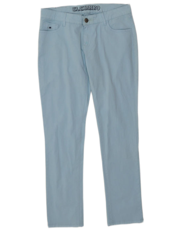 El Charro Damen Slim Freizeithose W32 L30 Blaue Baumwolle