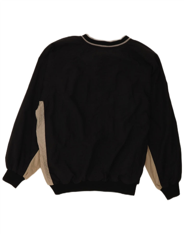 Nike Herren-Sweatshirt mit Grafik, groß, schwarzes Farbblock-Polyester