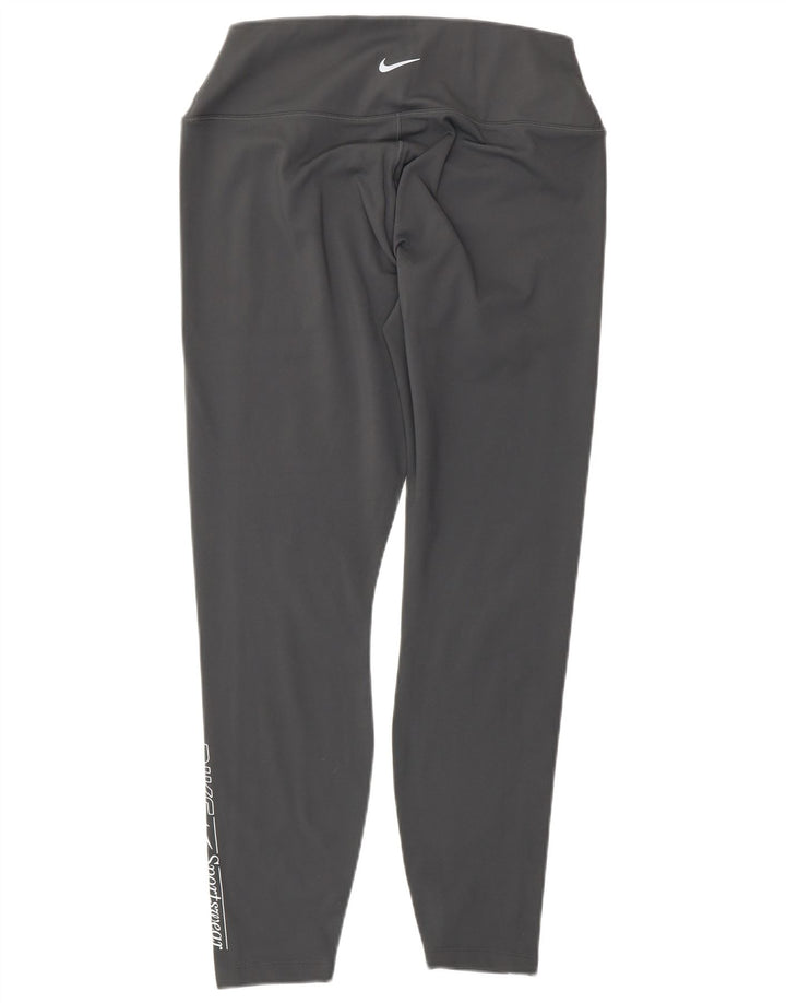 NIKE Damen Graphic Leggings UK 16 Large Grau Polyester