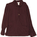 Diesel Damen Pullover-Hemdbluse UK 18 XL Braun geblümtes Viskose