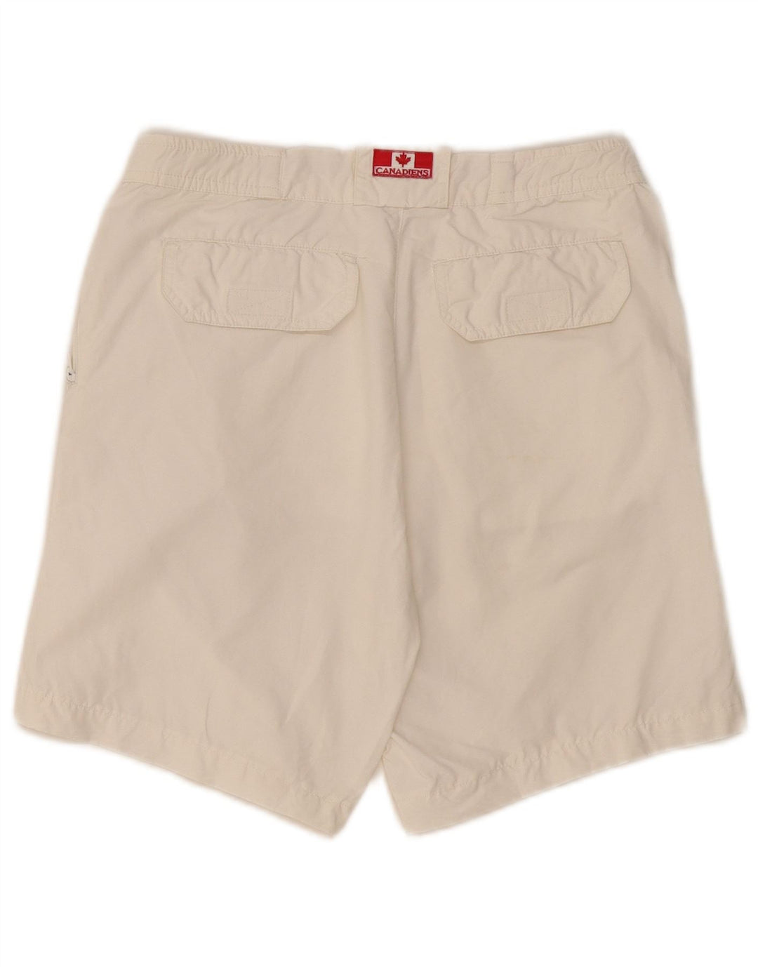 Canadiens Damen Chinoshorts IT 44 Medium W30 Weiße Baumwolle
