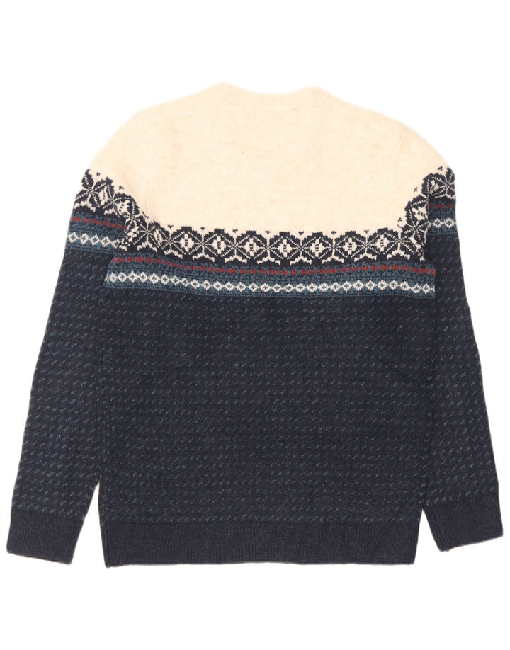 Marks & Spencer Herren-Pullover mit Rundhalsausschnitt, Größe S, Marineblau, Farbblock