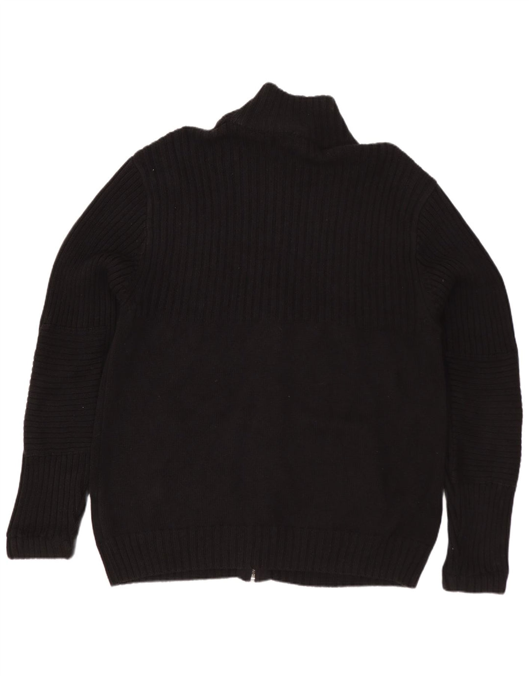 Calvin Klein Jeans Herren-Cardigan-Pullover aus mittelschwarzer Baumwolle