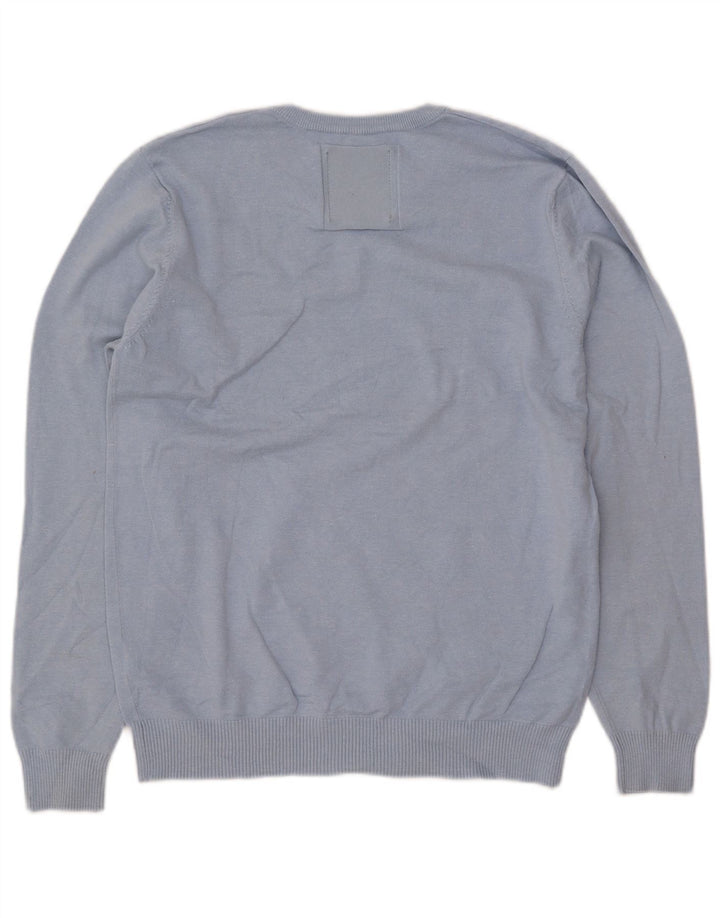 JACK & JONES Herren-Pullover mit V-Ausschnitt, groß, Acryl, Blau