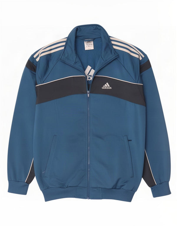 Adidas Herren Graphic Trainingsanzug Top Jacke UK 38/40 Mittelblau Farbblock