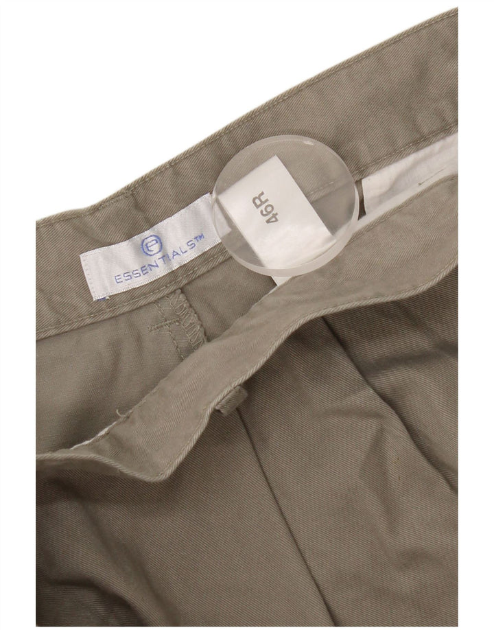 Essentials Herren-Chinohose mit Pegged, W46, L30, graue Baumwolle