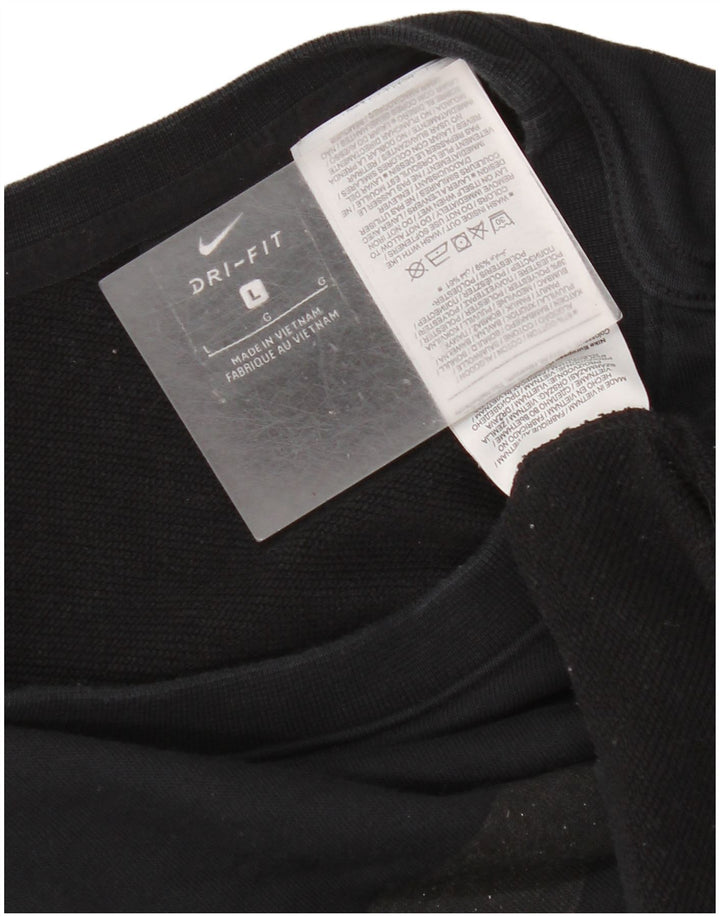 Nike Damen-Sweatshirt mit Dri-Fit-Grafik, übergroß, Gr. 16, Schwarz