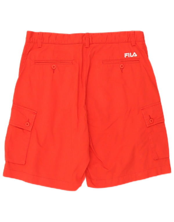 Fila Herren Ferrari Cargo Shorts IT 50 Large W32 Rote Baumwolle