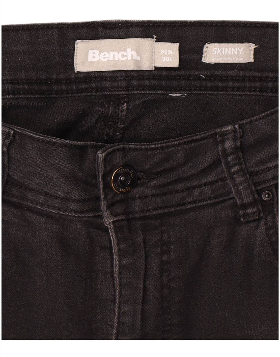 BENCH Womens Skinny Jeans W30 L30 Black