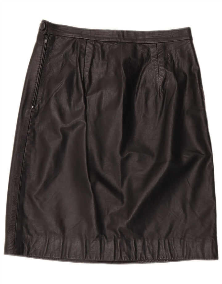 Vintage Damen Lederrock W29 Medium Schwarz