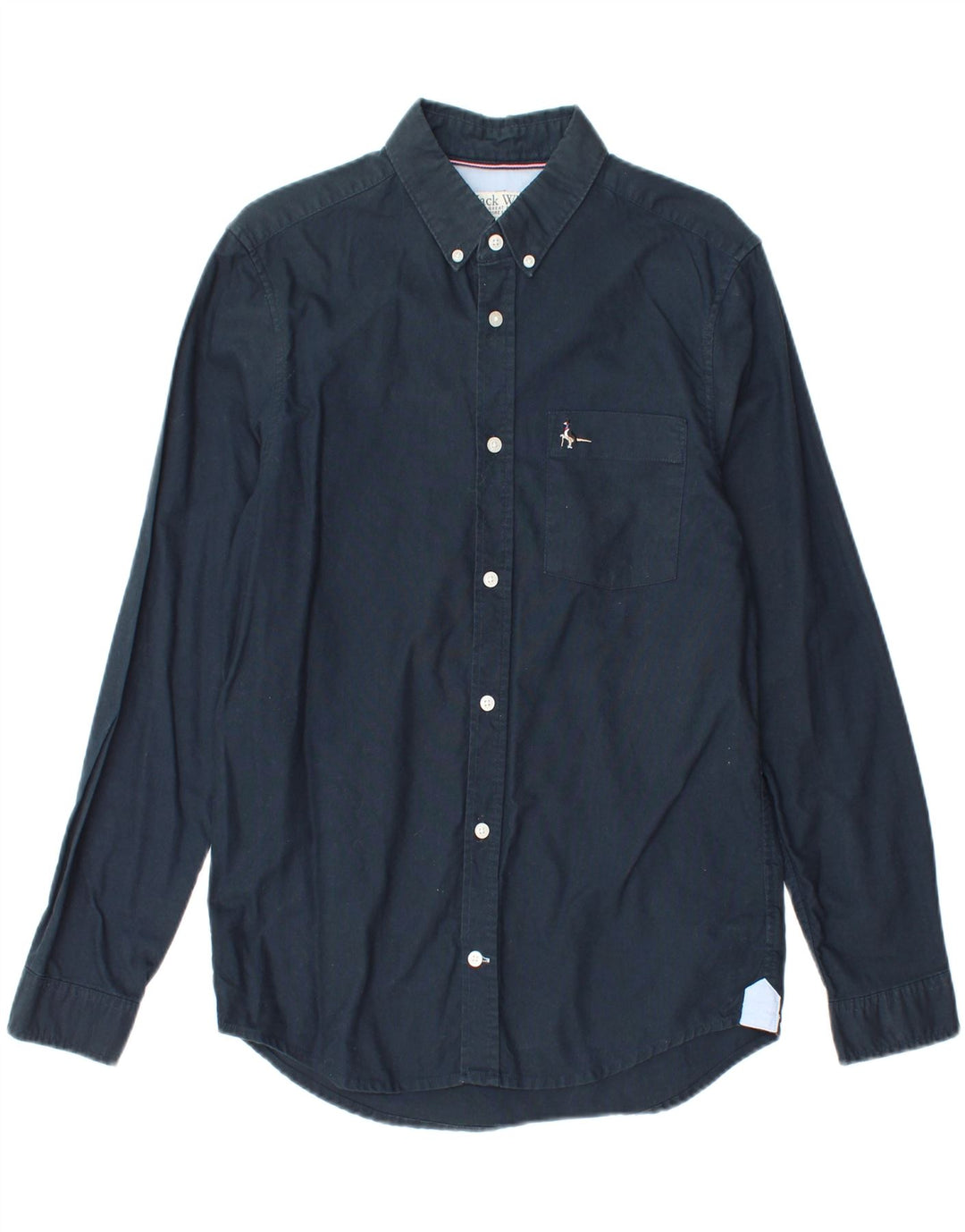 JACK WILLS Mens Slim Fit Shirt Small Navy Blue Cotton Vintage Jack Wills and Second-Hand Jack Wills from Messina Hembry 