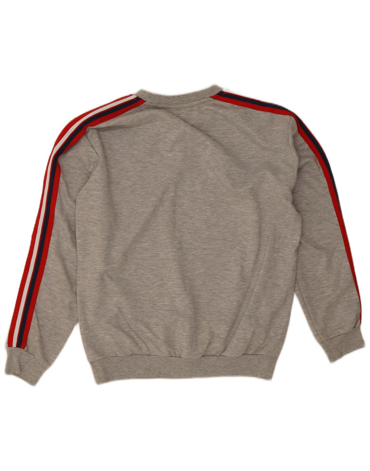 Zara Herren-Sweatshirt-Pullover aus mittelgrau meliertem Polyester
