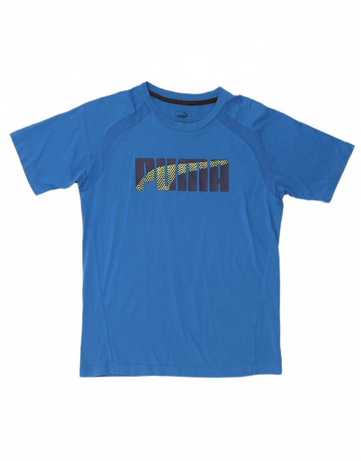 PUMA Mens Graphic T-Shirt Top Small Blue