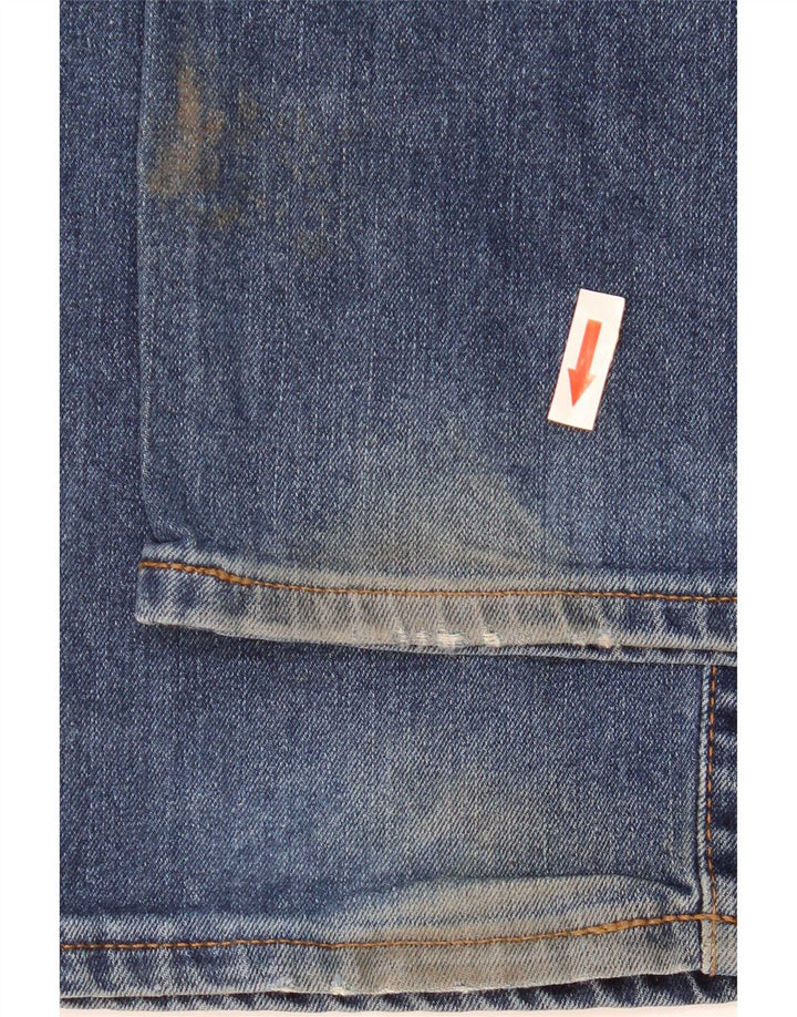 Marks & Spencer Herren Regular Straight Jeans W38 L33 Blau Baumwolle