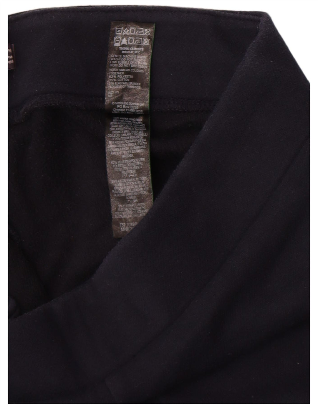 Marks & Spencer Damen Leggings UK 14 Large Marineblau Polyester