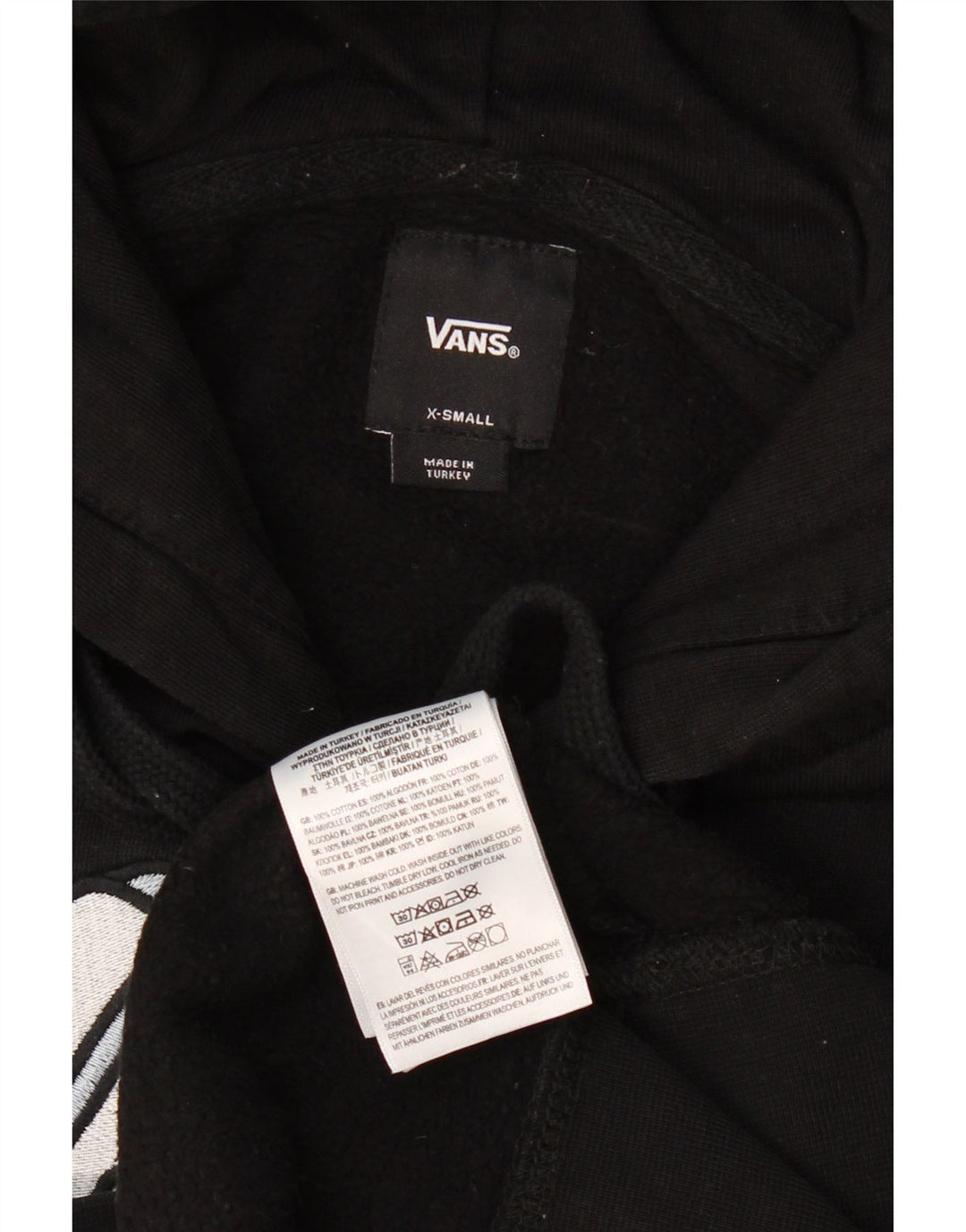 VANS Herren Graphic Hoodie Pullover XS Schwarz Baumwolle