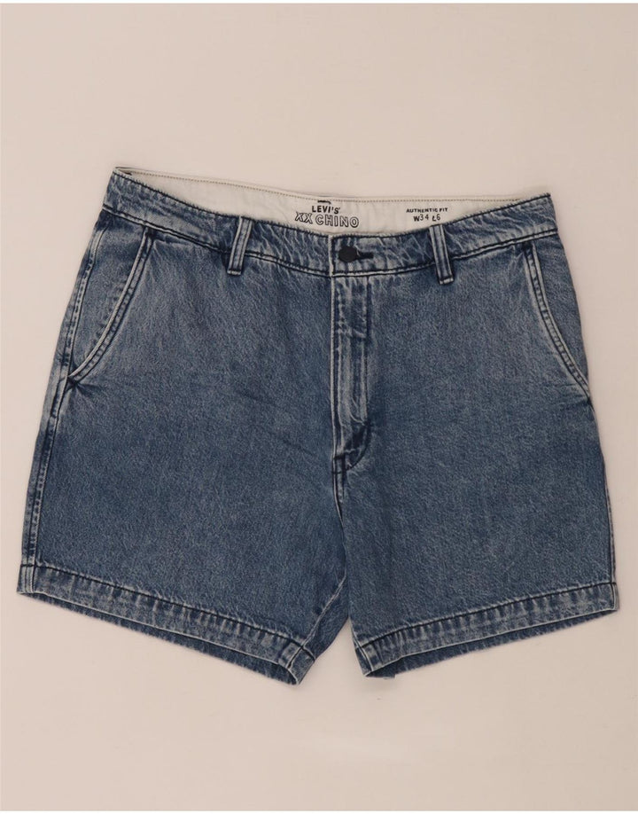 Levi's Damen-Jeans-Chino-Shorts, W34, groß, blaue Baumwolle