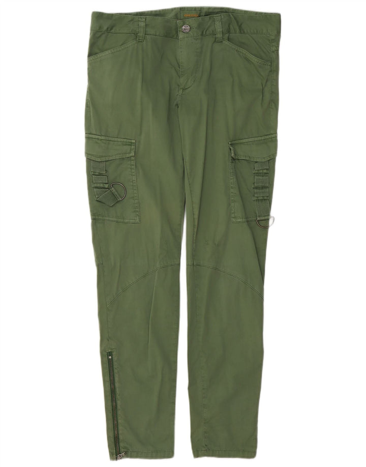 DIESEL Damen Slim Cargohose W30 L30 Grüne Baumwolle