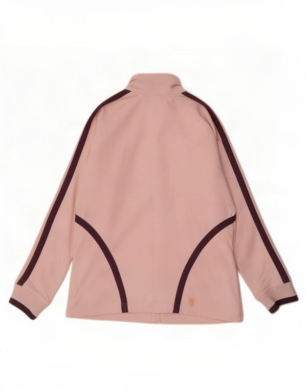 Asics Damen-Trainingsanzug-Top-Jacke UK 12 Mittelrosa Colourblock-Baumwolle
