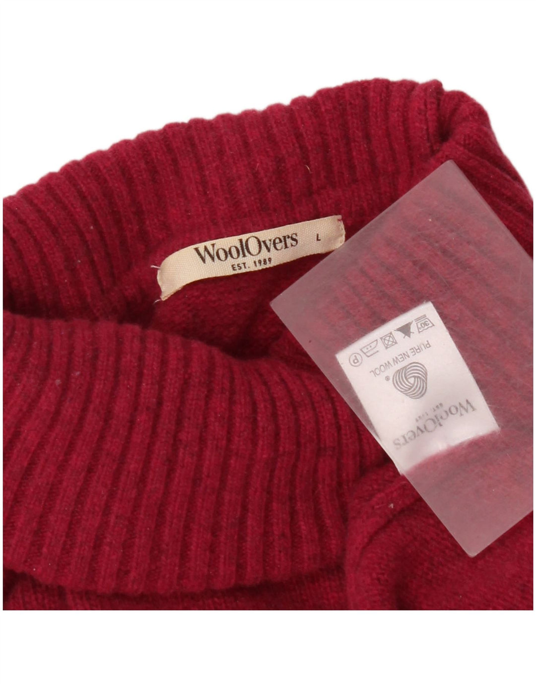 WoolOvers Rollkragenpullover für Damen, UK 16, Größe L, Rosa, Schurwolle