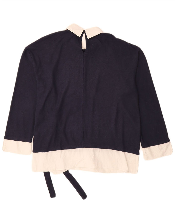 Marks & Spencer Damen-Pullover mit Polokragen, Gr. 12, mittleres Marineblau