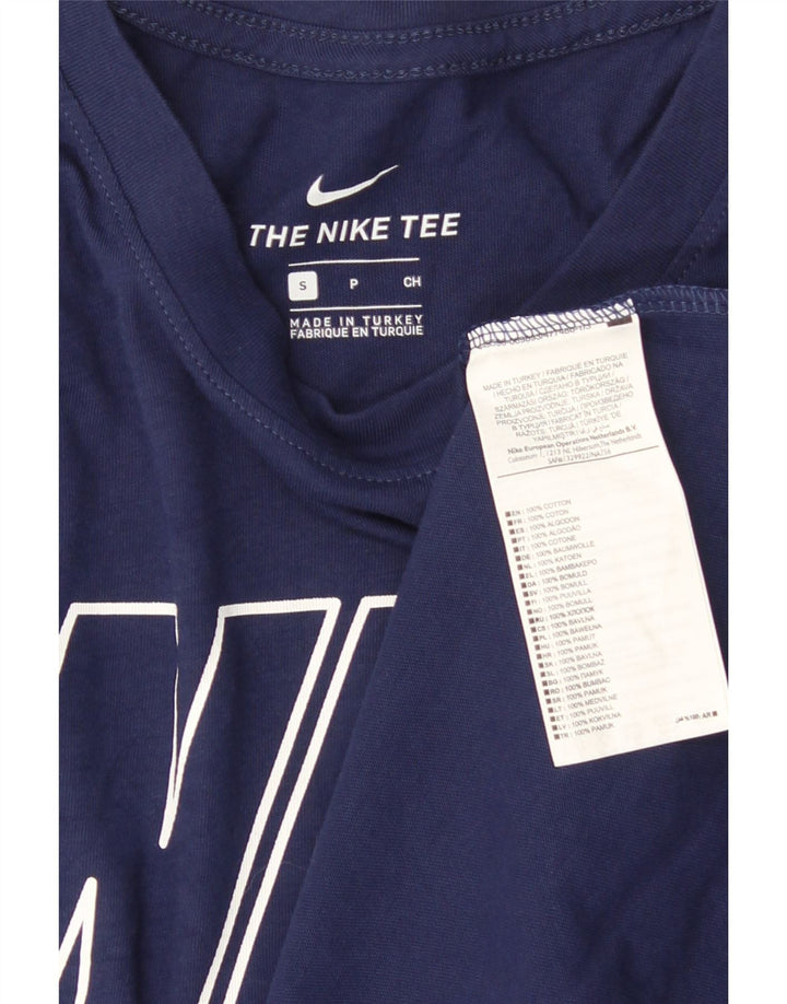 NIKE Herren-T-Shirt mit Grafik, Größe S, Marineblau, Baumwolle