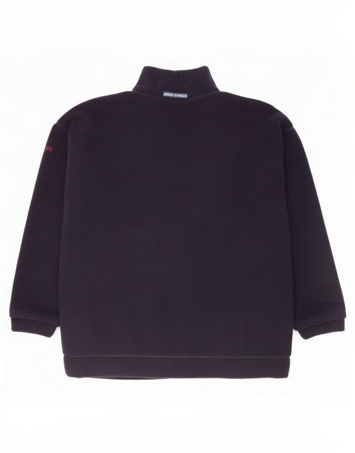 Musto Herren-Fleecepullover mit Reißverschluss am Hals, groß, marineblaues Polyester