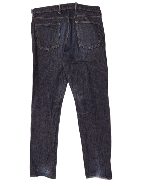Gap Herren Slim Fit Straight Jeans W36 L34 Marineblaue Baumwolle