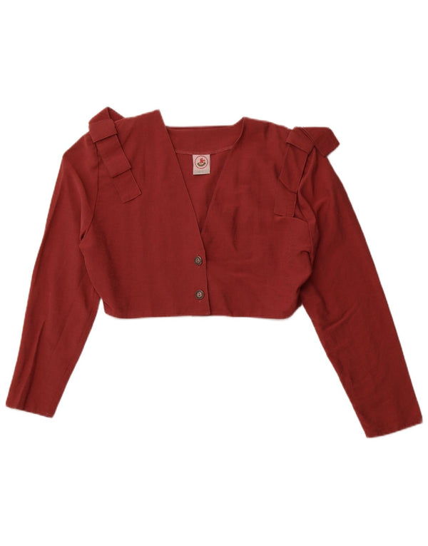 VINTAGE Damen Crop Top EU 38/40 Mittelrosa Viskose