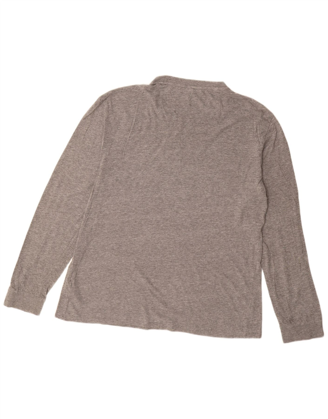 Guess Herren-Oberteil mit normaler Passform, langärmelig, groß, grau gefleckte Baumwolle