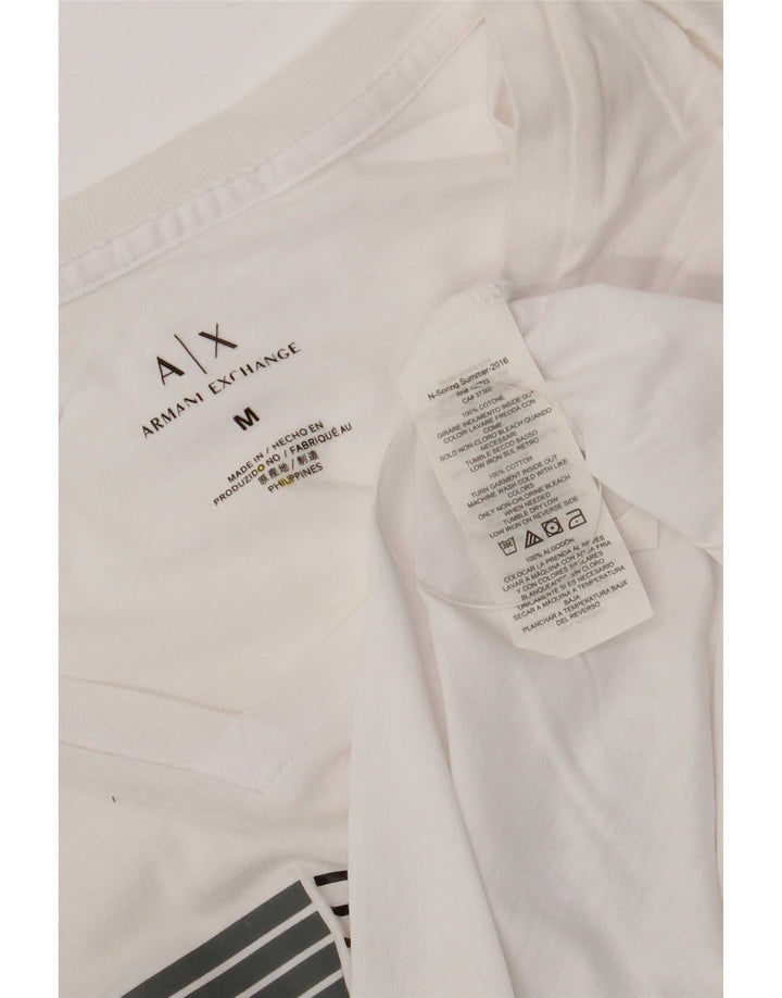 Armani Exchange Herren-T-Shirt mit Grafik, mittelweiße Baumwolle