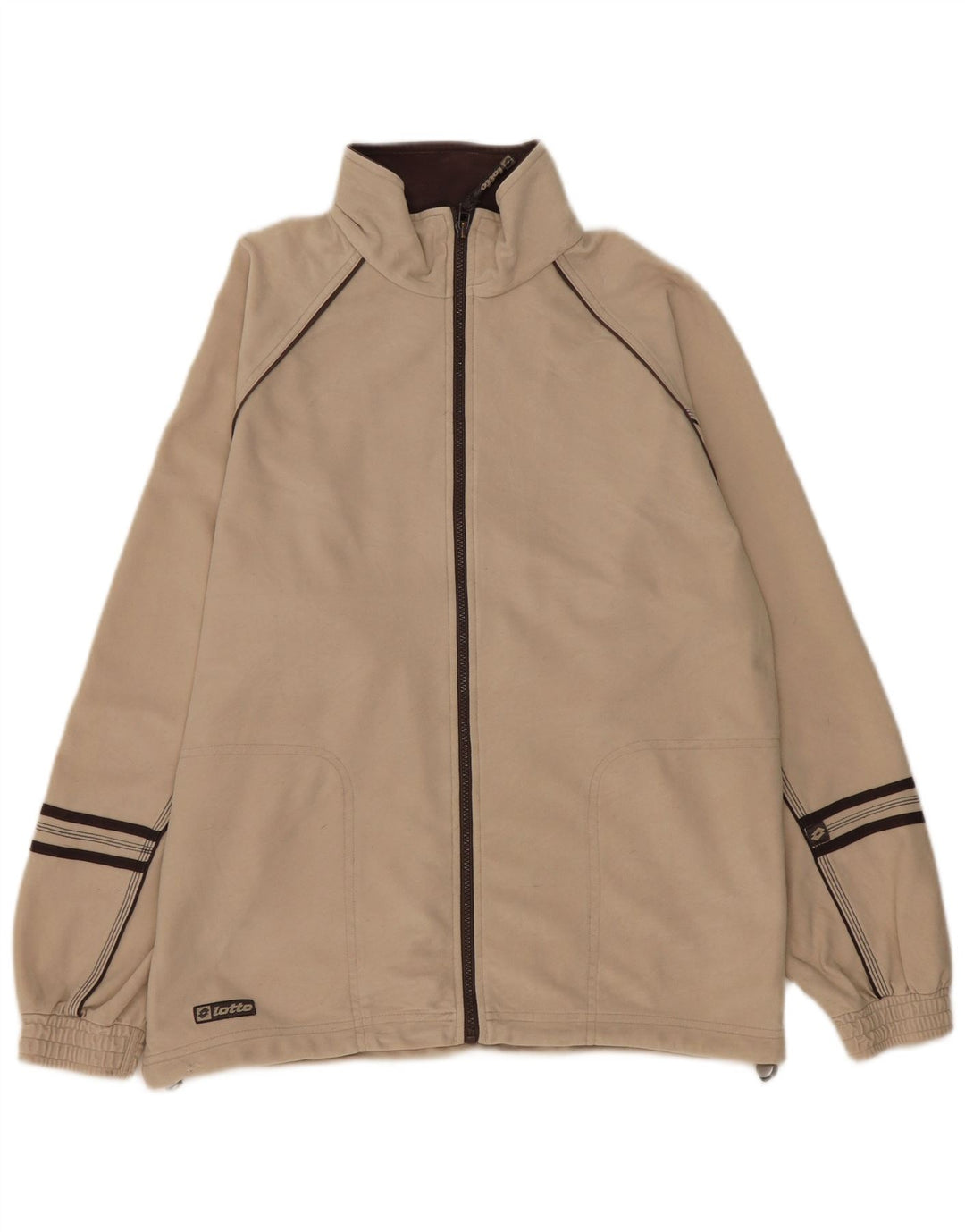 Lotto Herren-Trainingsanzug-Top-Jacke, UK 40/42, groß, beige, Polyester