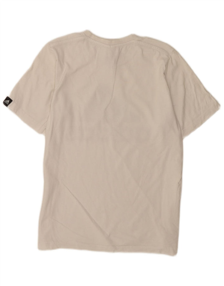Adidas Herren Grafik T-Shirt Top Small Weiß Baumwolle