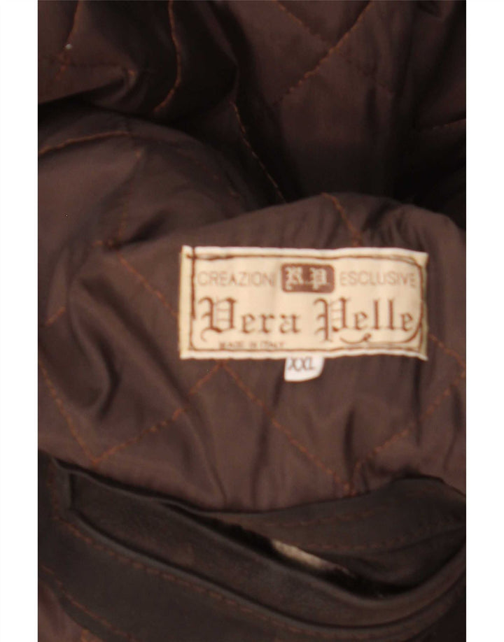 Vintage Herren Lederjacke UK 44 2XL Braun