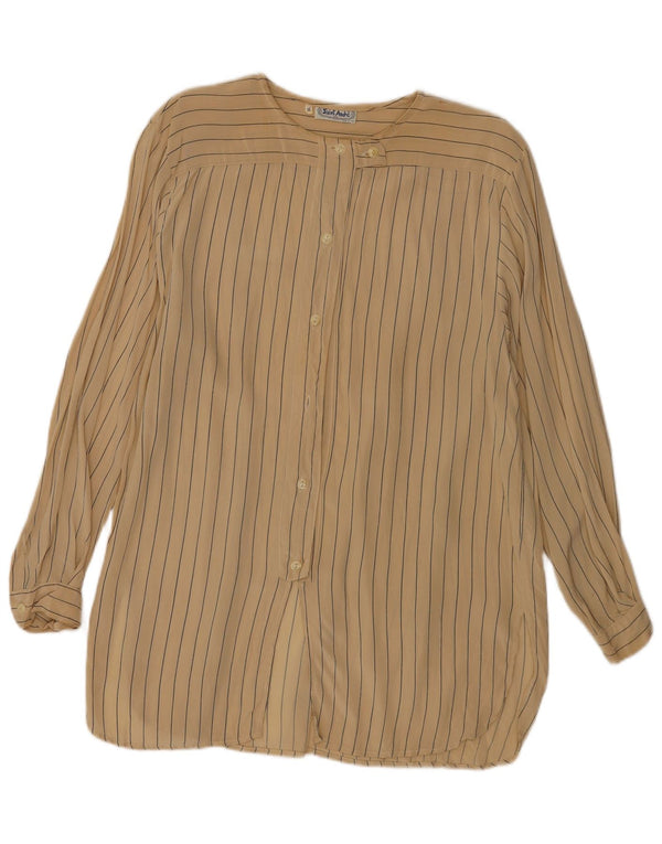Saint Andrews – Übergroßes Hemdkleid für Damen, UK 14, Mittelbeige gestreift