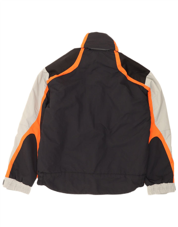 Belfe Herren-Windbreaker-Jacke UK 38 Mittelgraues Colourblock-Polyamid